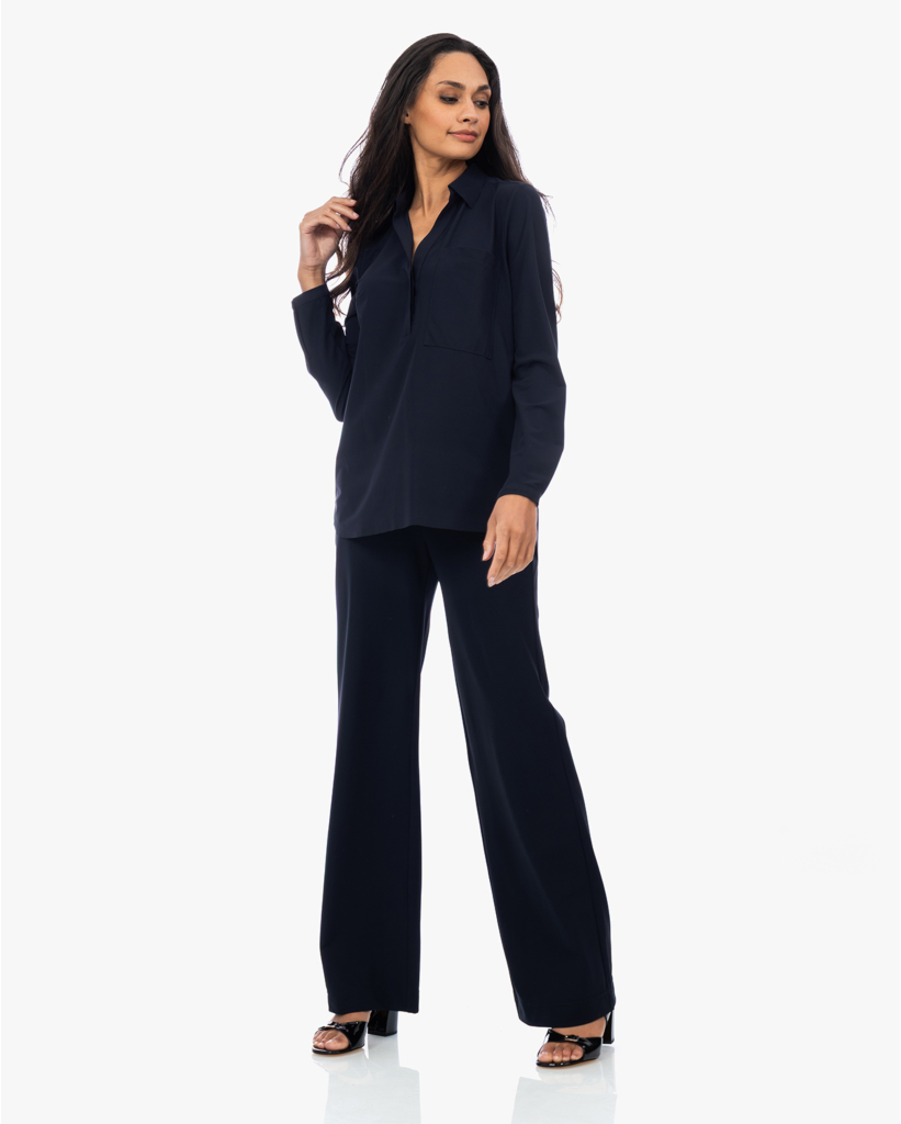 Myza Travel Pantalon met Trekkoord Zwartblauw