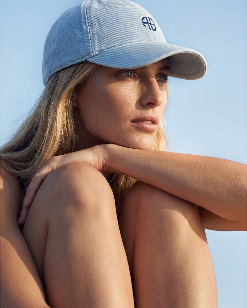 Pet met Logo Washed Blue