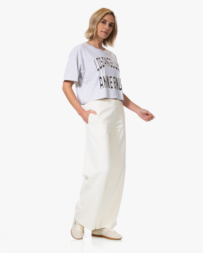 Johnny Cropped T-shirt Grijs