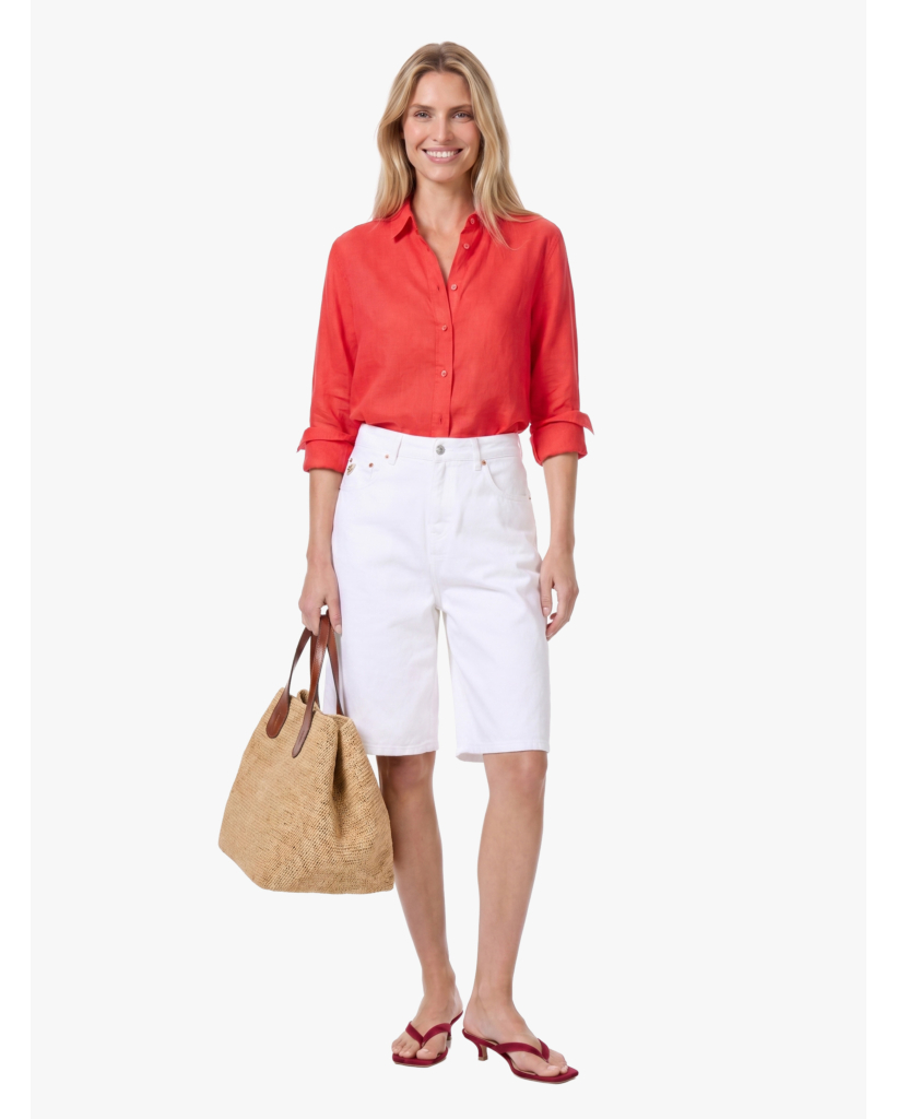 Linnen Blouse Rood