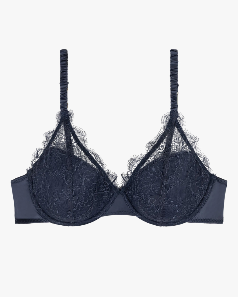 Gwyneth Kanten Beugel Bralette Donkerblauw