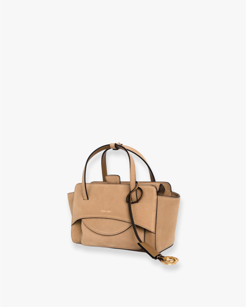 Flap S Suède Tas Camel