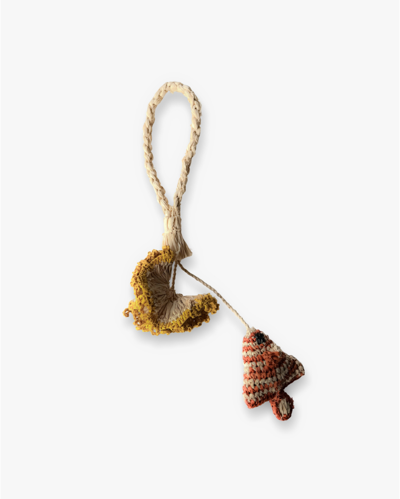 Raffia Bagcharm Stripy