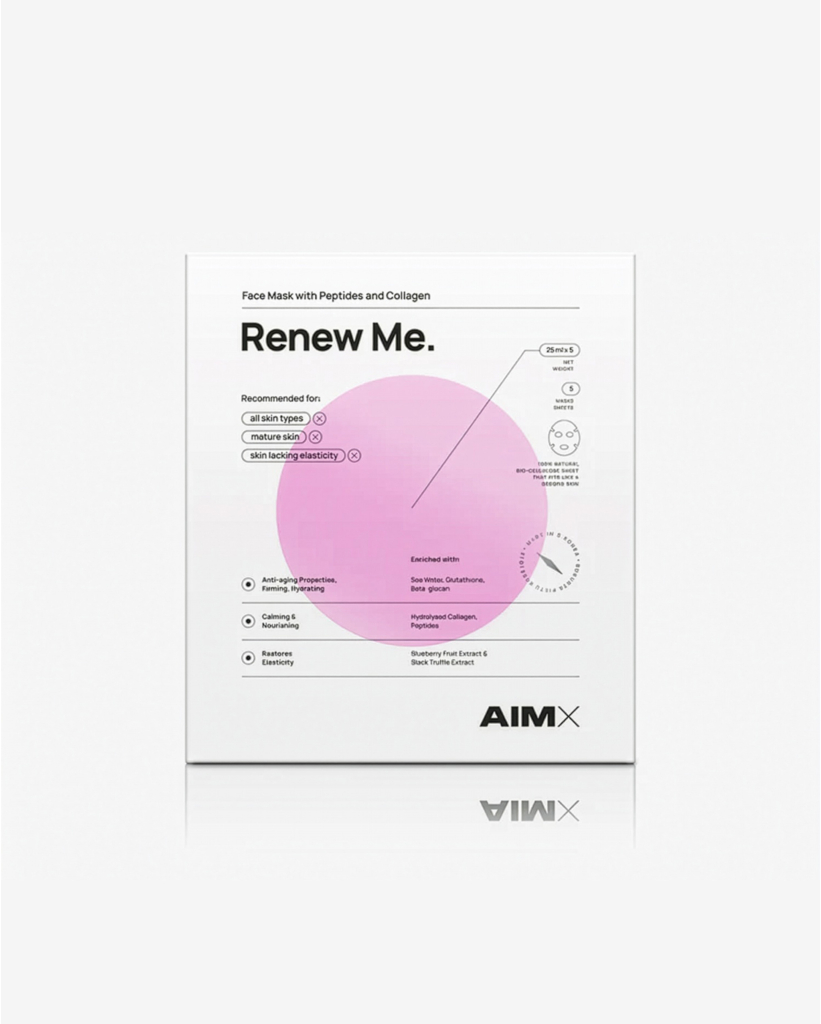 Sheet mask with peptides and collagen "Renew Me" AIMX
