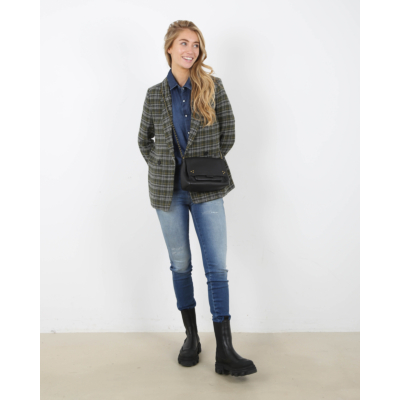 Anine Bing Blazer green plaid