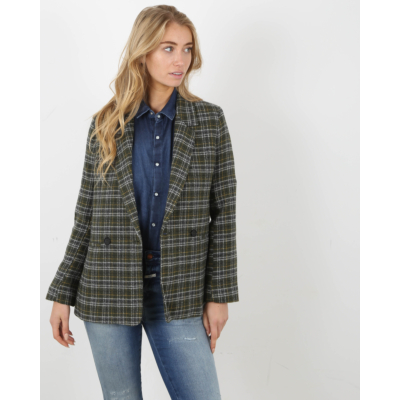 Anine Bing Blazer green plaid