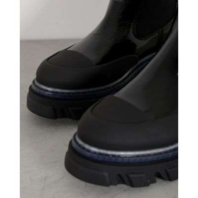 Ganni Chelsea Boot Naplack Black