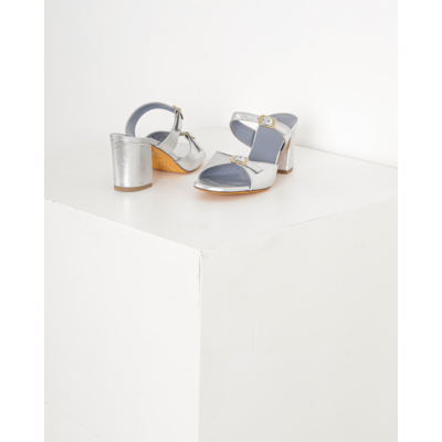 Maryam Nassir Zadeh Calf Una Sandal Silver