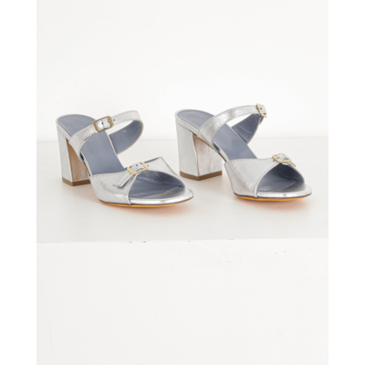 Maryam Nassir Zadeh Calf Una Sandal Silver