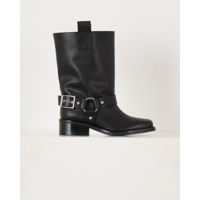 Ganni Biker Boots Black