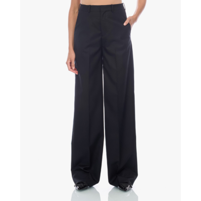 Herman Wide Leg Pantalon Zwart