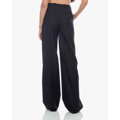 Herman Wide Leg Pantalon Zwart