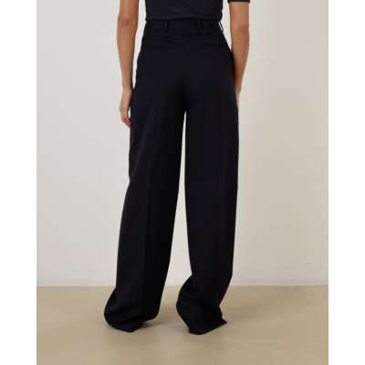 Herman Wide Leg Trousers Dark Navy