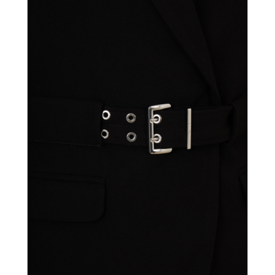Ganni Bonded Crepe Blazer Black