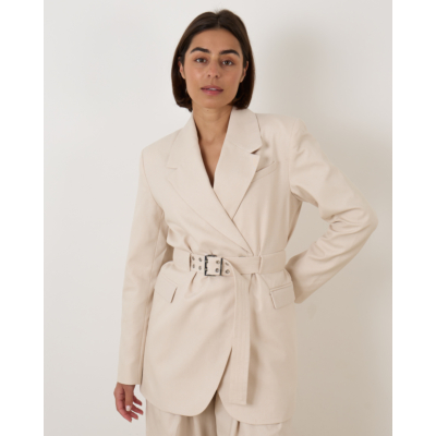 Ganni Bonded Blazer Beige