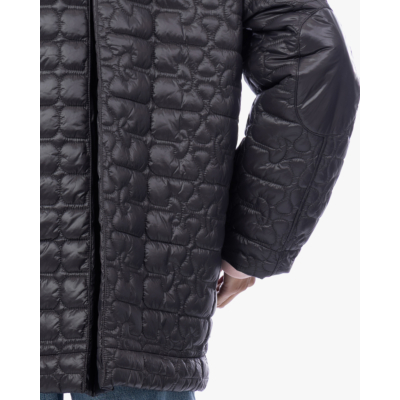 Ganni Quilt Midi Jacket Black