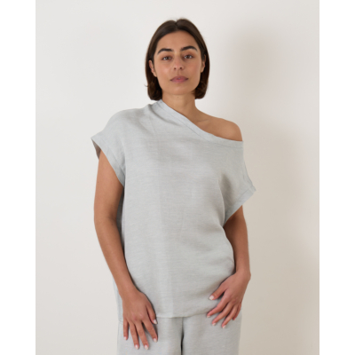 Sea Me Happy Avery Top Silver Grey