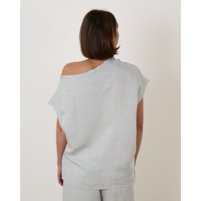 Sea Me Happy Avery Top Silver Grey