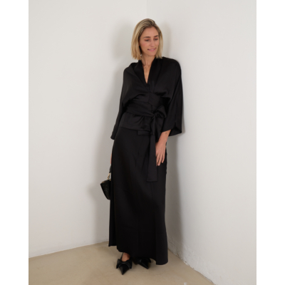 Sea Me Happy Jude Skirt Satin Black