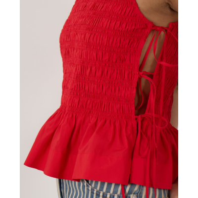 Ganni Blouse Top Red