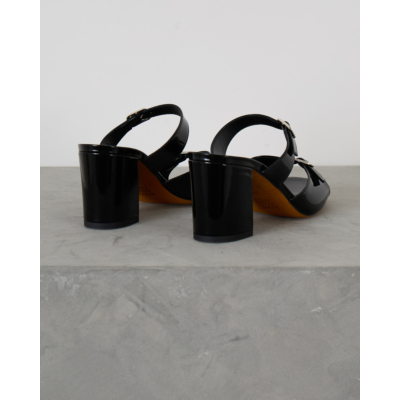 Maryam Nassir Zadeh Una Sandals Black Patent