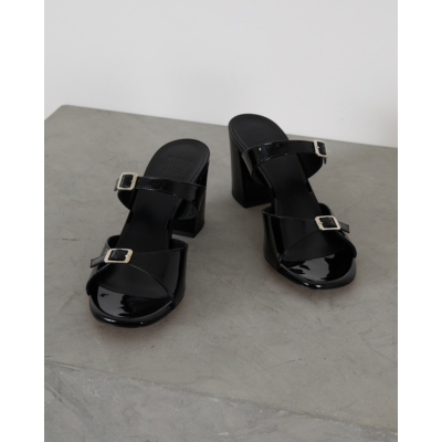 Maryam Nassir Zadeh Una Sandals Black Patent