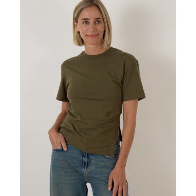 Closed Draped T-shirt Forest Green