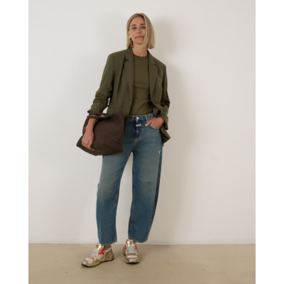 Closed Draped T-shirt Forest Green