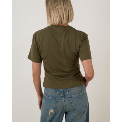 Closed Draped T-shirt Forest Green