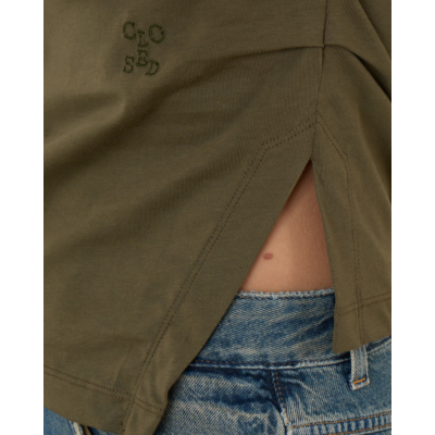 Closed Draped T-shirt Forest Green