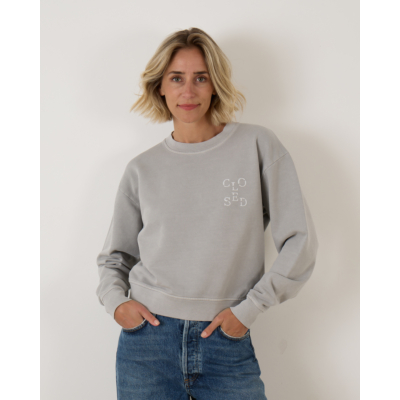 Closed Sweatshirt Logo Faded Grey
