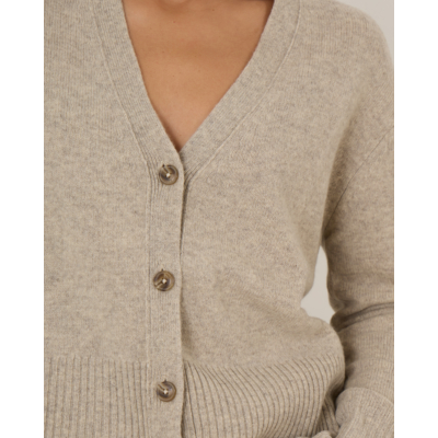 Closed Wollen Vest Beige