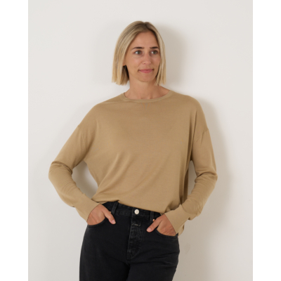 Closed Knit Longsleeve Pullover Camel