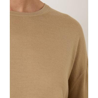 Closed Knit Longsleeve Pullover Camel