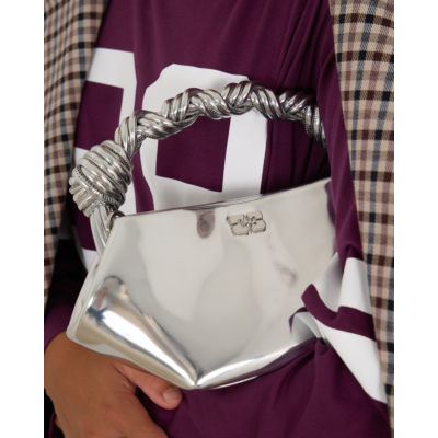 Ganni Mini Bou Bag Silver