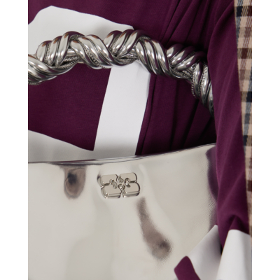 Ganni Mini Bou Bag Silver