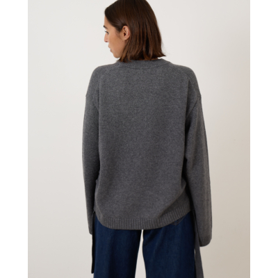Ganni Crewneck Pullover Grijs