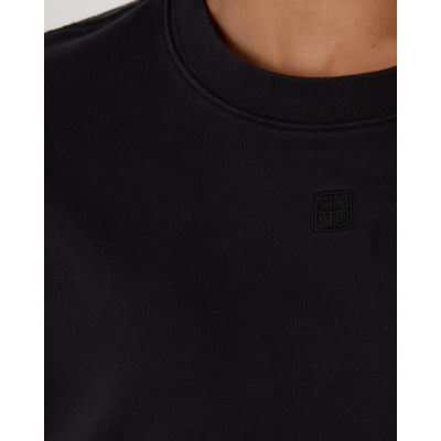 Anine Bing Myers Cropped Tee Framed Black