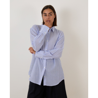 Anine Bing Plaza Blouse Blue