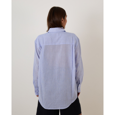 Anine Bing Plaza Blouse Blue