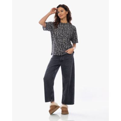 Anine Bing Cohen shirt leopard print grijs