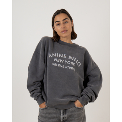 Anine Bing Miles NY sweater verwassen zwart
