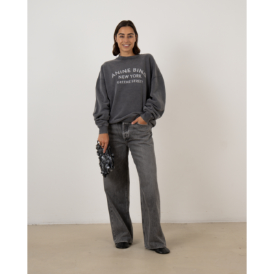Anine Bing Miles NY sweater verwassen zwart