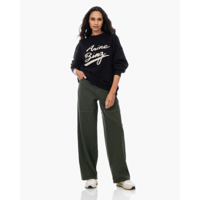 Anine Bing Miles Chenille Signature Sweater Zwart