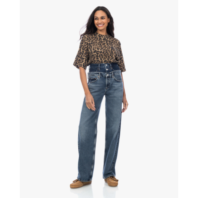 Anine Bing Avi Leopard T-shirt Bruin