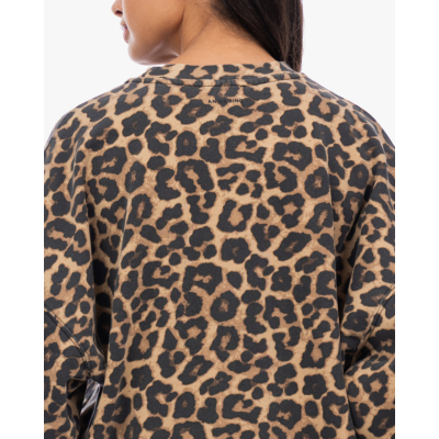 Anine Bing Miles Leopard Sweater Bruin
