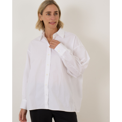 Closed Blouse Lange Mouwen Wit
