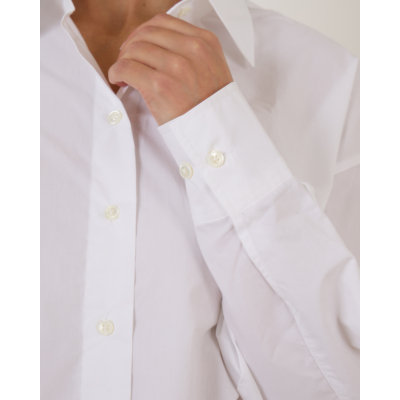 Closed Blouse Lange Mouwen Wit
