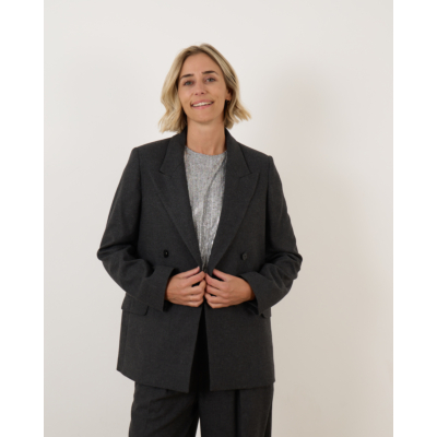 Closed Blazer Antraciet