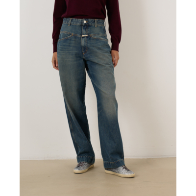 Closed Deni-X Wide leg Jeans Donker Blauw